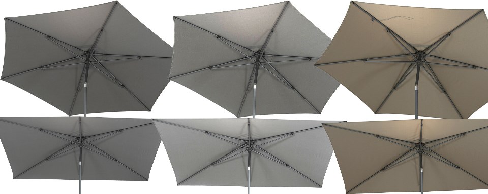 4 Seasons Azzurro Push Parasol ø3m - Grey